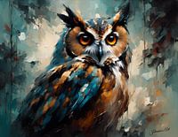 Wildtiere - Abstrakter Surrealismus - Eule 1