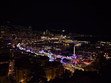 Monaco bij Nacht van Timon Schneider