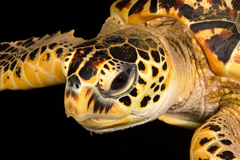 Zeeschildpad zwemt in oceaan van Art & Soul Creations