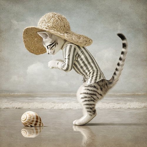 Tommy's first day at the beach by Jacky