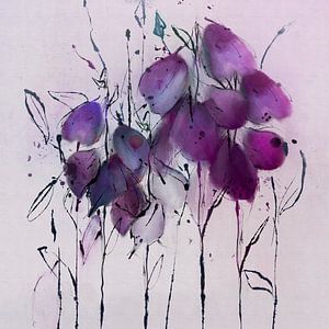 Violette Explosion. von annemiek art