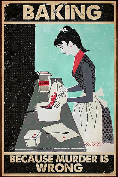 Vintage Baking Because Murder Is Wrong by Steven Kingsbury