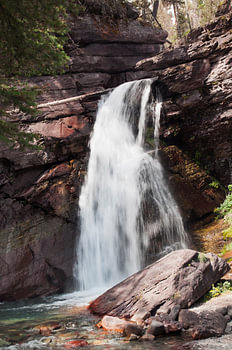 Montana USA Glacier Park Waterfall I