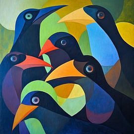 Rabenversammlung von Jutta Maria Pusl