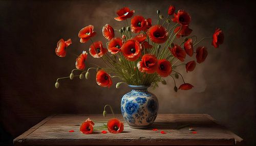 Nature morte coquelicots