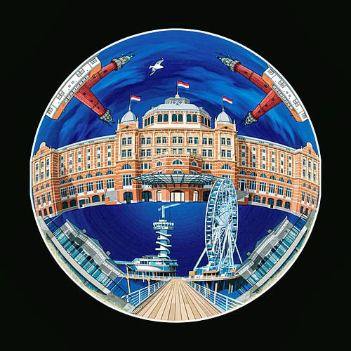 A fisheye view of Scheveningen