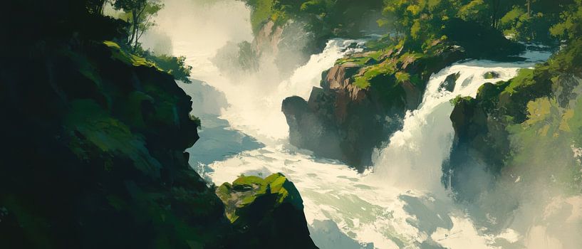 Waterfall landscape by Poster Art Shop