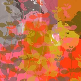 Kleurrijke abstracte botanische kunst. Natuur vreugde. van Dina Dankers