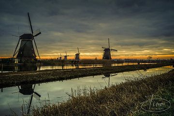 De molens bij Kinderdijk van Tina Linssen