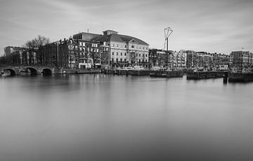 Theatre Carré on the Amstel in black and white
