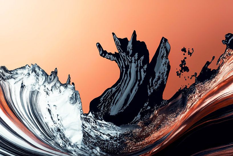 Abstract Alchemy - Black Surge III by Philippe HUGONNARD