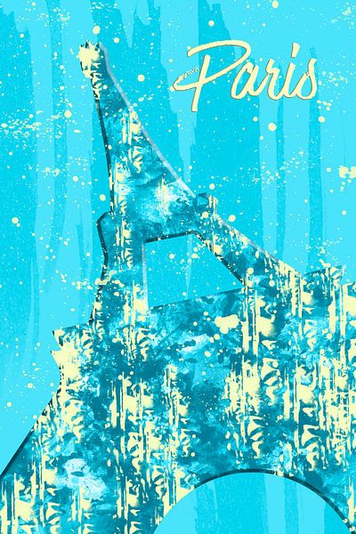 Graphic Style PARIS Eiffel Tower | cyan by Melanie Viola