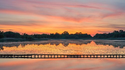 Sonnenuntergang am Skaldmeer, Groningen von Henk Meijer Photography