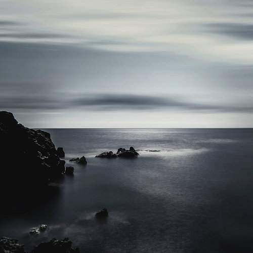 Rochers et Méditerranée - Exposition longue sur Dirk Wüstenhagen