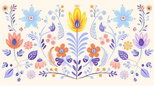 Folk floral Muster Volkskunst