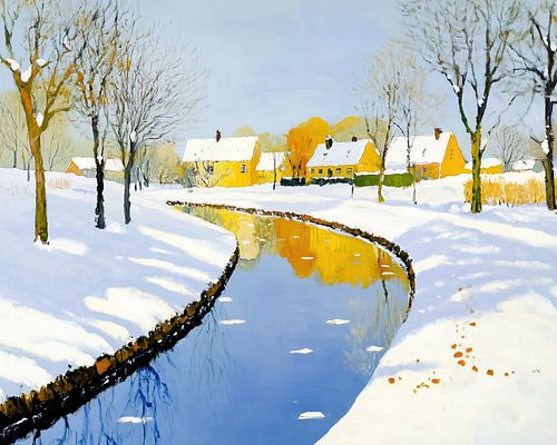 Paysage de neige | Courbe d'or hivernale