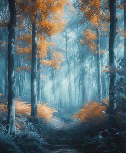 Romantischer Herbstwald