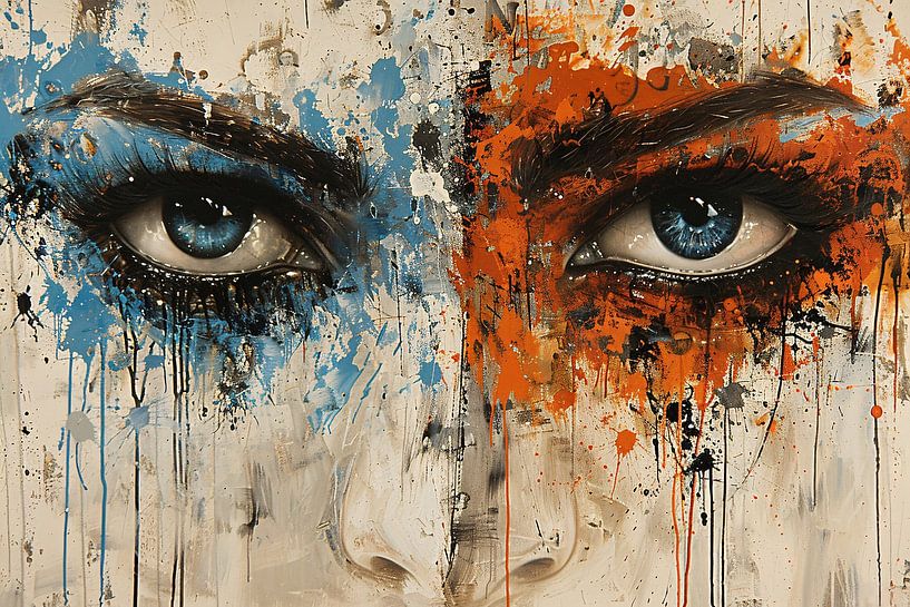Two Eyes surrounded by Colour and Emotion by Art & Soul Creations