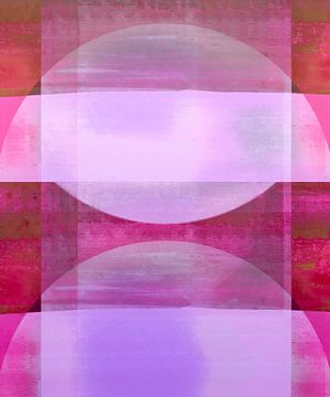 Geometrische Formen Meditation Magenta Pink Rosa von FRESH Fine Art