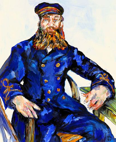 Der fröhliche Postbote. Inspiration Vincent van Gogh ( 6 ) von Ineke de Rijk