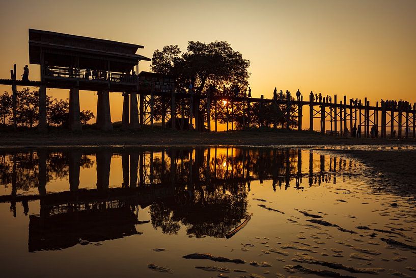 The U Bein Bridge in Myanmar by Roland Brack