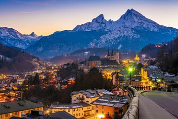 Soirée d'hiver à Berchtesgaden sur Martin Wasilewski