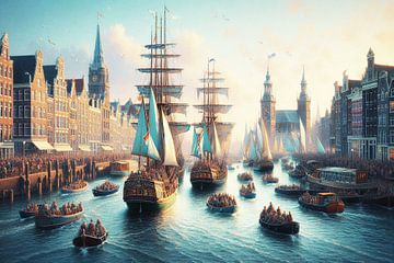 Sail 2025 Amsterdam Evening AI van Hendrik-Jan Kornelis