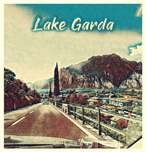 Op weg naar het Gardameer, Italië.