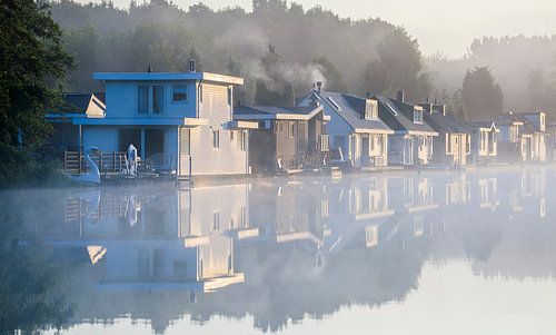 Houseboats in the Weteringgracht near Almere
