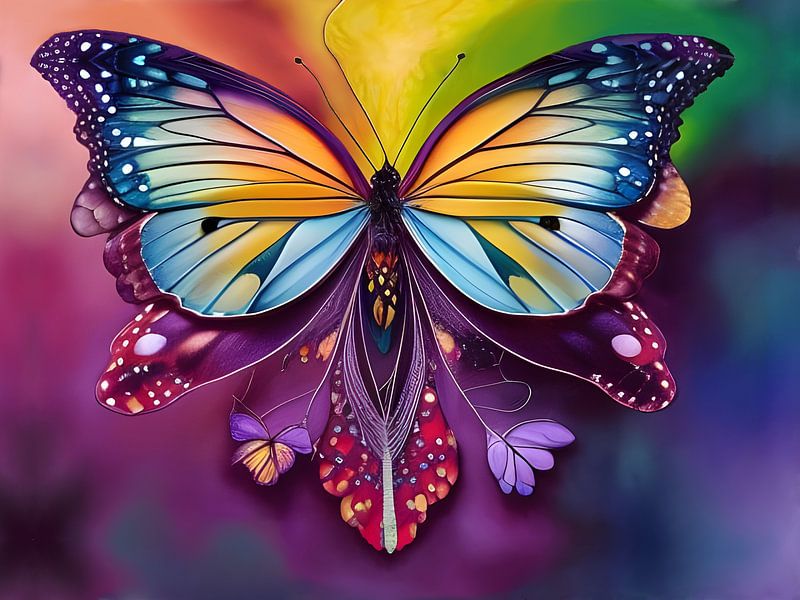 In the Garden of Eden - butterfly by Harmanna Digital Art