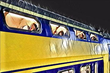 Train NS Double Decker by Ans Houben