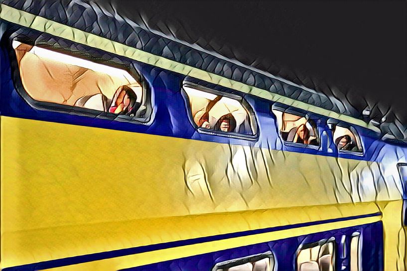 Train NS Double Decker by Ans Houben