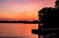 Ruhig Bunter Sonnenuntergang Kralinger See
