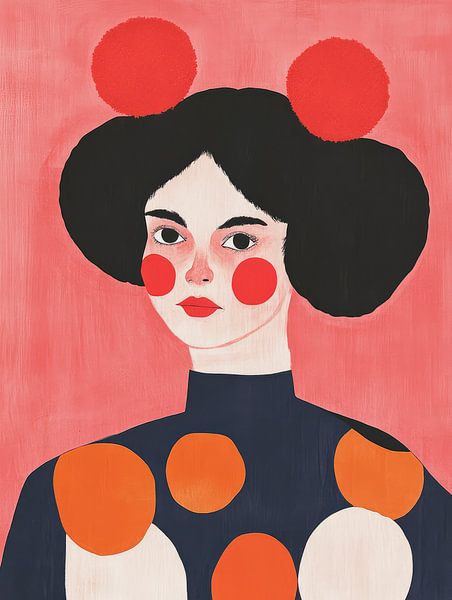 Femme à pois par Franka Poulain