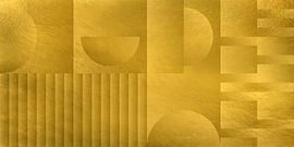 Formes géométriques abstraites en or. Géométrie rétro n° 4 sur Dina Dankers