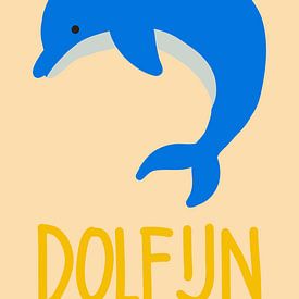 Children's Dolphin Poster – Ocean Animal Poster by Jun-Yi Lee