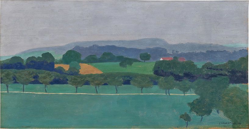 Félix Vallotton - Vaudois Landschap Romanel (1900) van Peter Balan