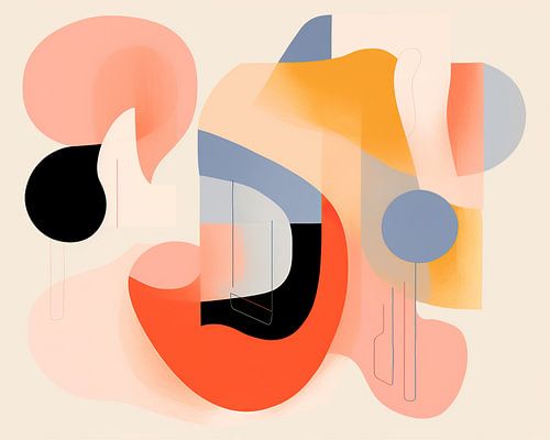 Soft Contrast | Modern Abstract