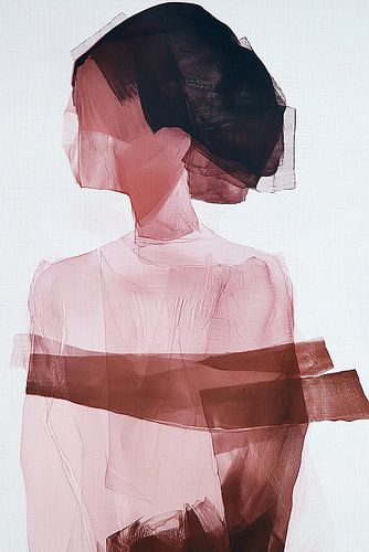 Transparence abstraite rose-brun