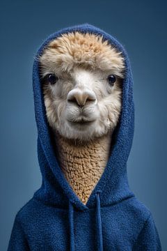 Alpaga avec sweat à capuche sur Cafe Noir