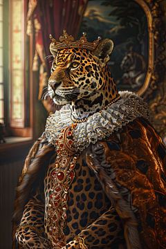 Luipaard in barok van Poster Art Shop