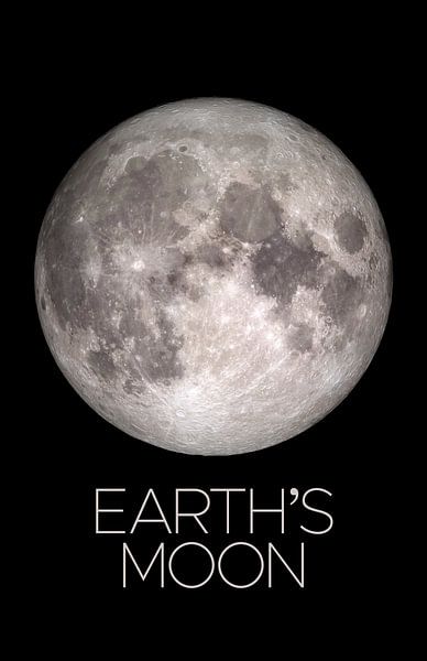 STK205488S-Solar system poster of Earth's moon. by Stocktrek Images
