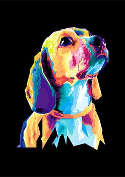hund in wpap pop art