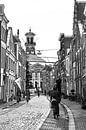 Aquarel Pentekening Dordrecht Stadhuis Tekening Lijntekening van Hendrik-Jan Kornelis thumbnail