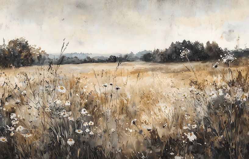 Wildblumen Wiese von NJ Midnight Studio