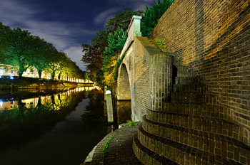 Catharijnesingel en Bijlhouwersbrug in Utrecht 