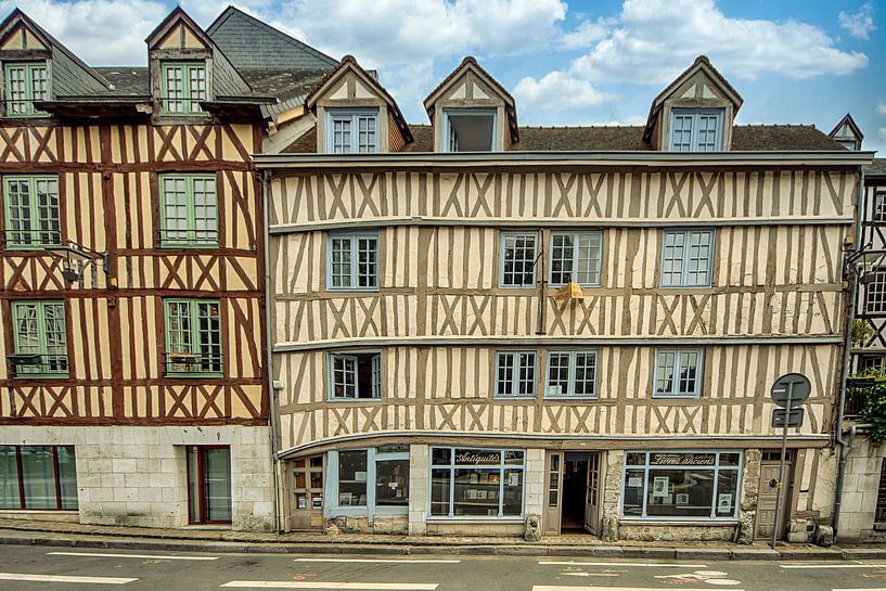 Vakwerkhuizen in Rouen van Peter Bartelings