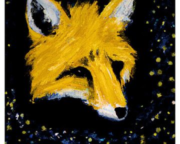 Vos in kunst van Kaylee Timmerman