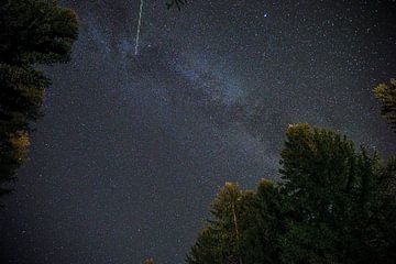 Sparkling starry sky over Savoy