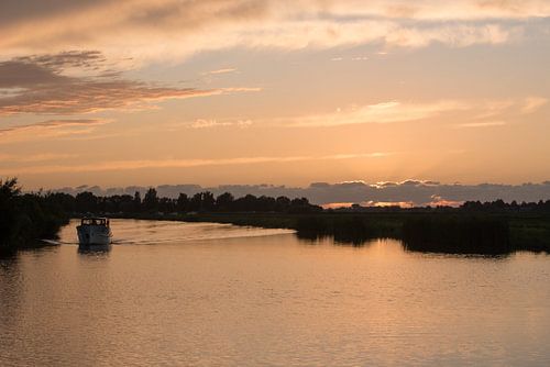 Friesland ondergaande zon